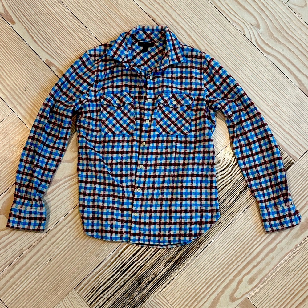 J. CREW FLANNEL LOOSE-FIT TOP